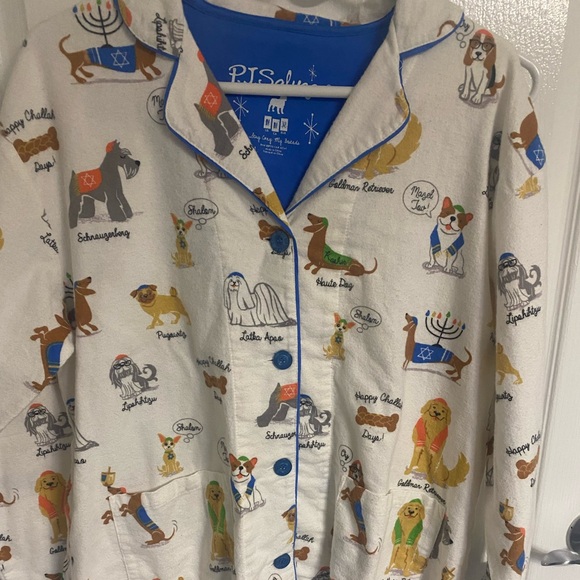 NWT PJ Salvage Flannel PJs in Hanukkah Print *Price Firm* - Picture 2 of 5